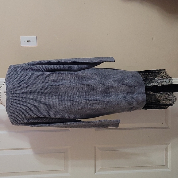 Who What Wear Women Long-sleeved Lace V neck Sweater Dress! - Picture 5 of 5